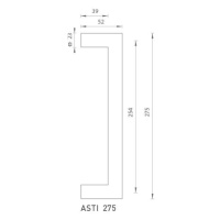 FO - madlo Asti 230 CHL/CHM - chróm lesklý/chróm matný (C03) 210 mm 230 mm