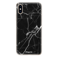 Odolné silikónové puzdro iSaprio - Black Marble 18 - iPhone XS