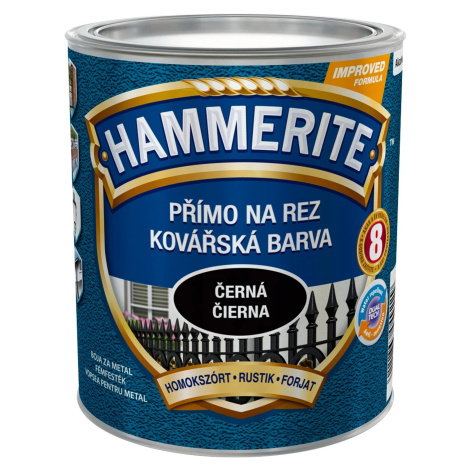 Hammerite Priamo na hrdzu farba na železné kovy kováčska čierna 0,75 l