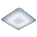 Biele štvorcové stropné LED svietidlo na diaľkové ovládanie Trio Ceiling, 42,5 x 42,5 cm