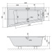 Polysan Polysan, ANDRA L SLIM asymetrická vaňa 180x90x45cm, biela, 72872S