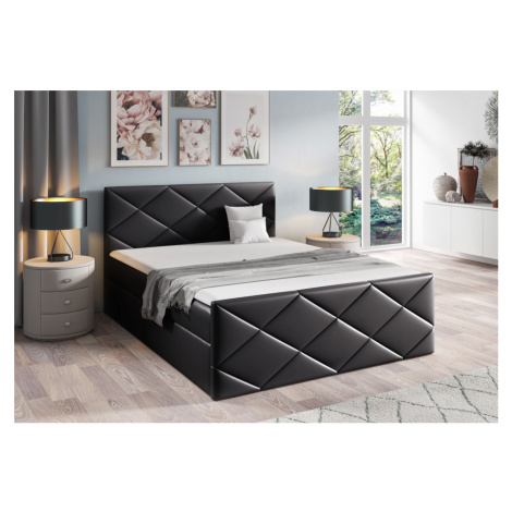 Expedo Čalúnená posteľ boxspring ROBINSON + topper, 140x200, madryt 9100