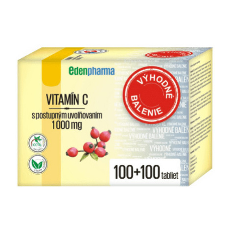 EDENPHARMA Vitamín C 1000 mg výhodné balenie 200 tabliet