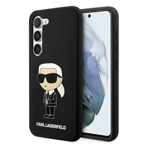 Kryt Karl Lagerfeld Samsung Galaxy S23+ hardcase black Silicone Ikonik (KLHCS23MSNIKBCK)