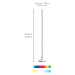 WiZ LED stojacia lampa Pole, laditeľná biela a farebná