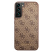 Plastové puzdro Guess na Samsung Galaxy S23+ 5G S916 GUHCS23MG4GFBR 4G Metal Gold Logo hnedé