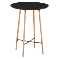KONDELA Imam okrúhly barový stôl čierna / dub