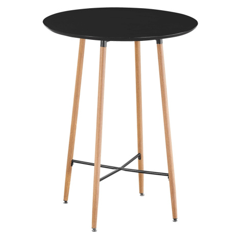 KONDELA Imam okrúhly barový stôl čierna / dub Tempo Kondela