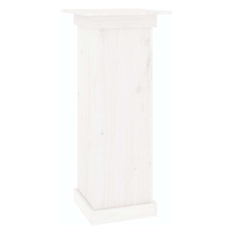 vidaXL Stojan na kvetiny biely 40x40x90 cm masívna borovica