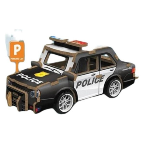 3D puzzle drevené - Policajné auto 13 cm