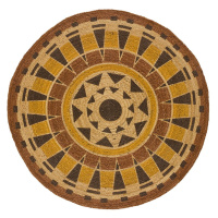 Oranžový okrúhly koberec ø 90 cm Tonga - Universal