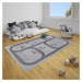Sivý detský koberec Ragami Roads, 120 x 170 cm