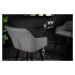 LuxD Dizajnová barová stolička Esmeralda sivý zamat