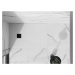 MEXEN/S - Stone+ obdĺžniková sprchová vanička 130 x 70, biela, mriežka čierna 44107013-B