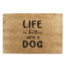 Rohožka z kokosového vlákna 40x60 cm Life Is Better With & Dog – Artsy Doormats