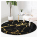 Žlto-čierny prateľný okrúhly koberec vhodný pre robotické vysávače ø 100 cm Comfort – Mila Home