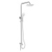 Mereo, Sprchový set s tyčou hranatý, biela hlavová sprcha a trojpolohová ručná sprcha CB95001SW2