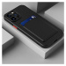 Samsung Galaxy M31 SM-M315F, silikónové puzdro s držiakom na karty, Wooze Card Slot, čierne