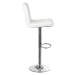 Biele barové stoličky s nastaviteľnou výškou z imitácie kože v súprave 2 ks (výška sedadla 93 cm