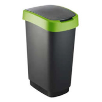 Odpadkový kôš Twist 10l čierno-zelený, 215384