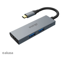 Akasa dokovacej stanice 4v1 USB 3.1 Type-C