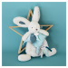 Plyšový zajačik na maznanie Happy Pop Doudou et Compagnie modrý v darčekovom balení 25 cm od 0 m