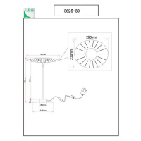 LED stolová lampa Vela, biela/priehľadná, 36 cm, akryl, stmievač