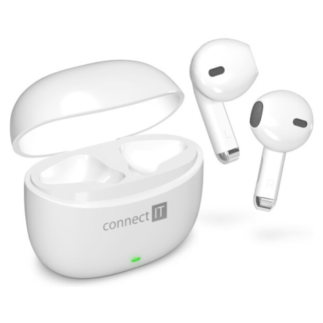 CONNECT IT True Wireless SonicBass slúchadlá do uší s mikrofónom biela