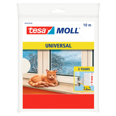 tesa Penové tesnenie pre dvere a okná tesamoll UNIVERSAL, biela, 10 m x 9 x 6 mm