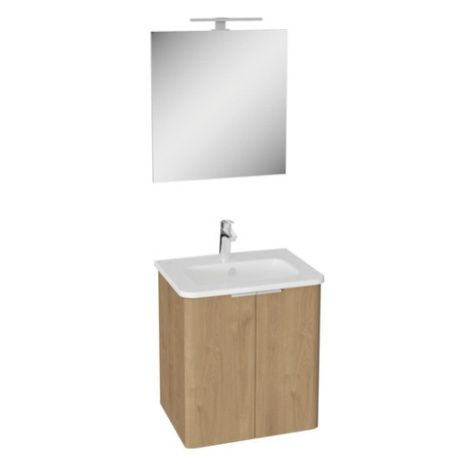 Kúpeľňová zostava s umývadlom VitrA Mia 56,5x62,5x44,5 cm zlatý dub MIASETPR60D