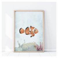 Nástenný detský plagát s obrázkom ryby