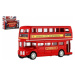 Autobus "Londýn" červený poschodový kov/plast 12cm na spätné natiahnutie