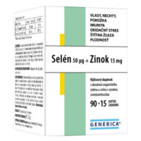 GENERICA Selén 50 µg + zinok 15 mg 90 + 15 kapsúl