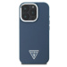 Guess PU Grained Triangle Logo Zadný Kryt pre iPhone 16 Pro Max Blue