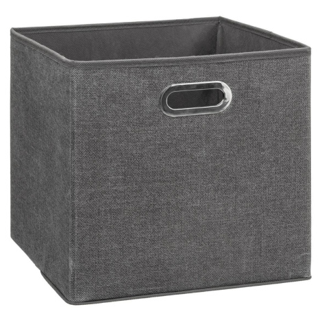 Úložný textilný box 31 cm tmavo šedý DekorStyle