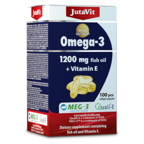 JUTAVIT Omega-3 1200 mg rybí olej + vitamín E 100 kapsúl