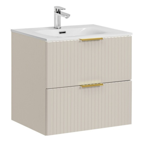 Závěsná skříňka Adele Cashmere Sky se zápustným umyvadlem 60 cm kašmírová Comad