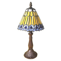 Stolová lampa 5LL-6110 v štýle Tiffany, hnedá