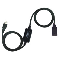 PremiumCord USB 2.0 A/M-A/F repeater + predlžovací kábel 10m