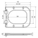 Mexen - WC sedátko SLIM DUROPLAST na wc misu Teo, Elis (0801), soft-close, 39060100