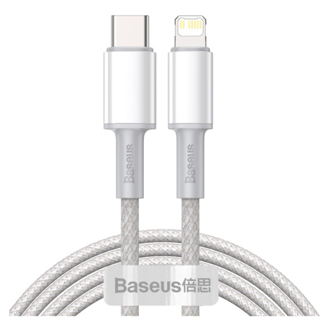 Dátový kábel Baseus High Density PD USB-C - Lightning 2,0 m 20W biely