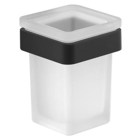SAMOA pohár, čierna mat/mliečne sklo A81014 Gedy