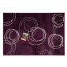 Kusový koberec Kruhy lila - 190x280 cm Alfa Carpets