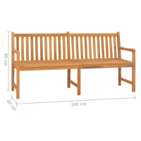 Záhradná lavica masívny teak Dekorhome 180 cm,Záhradná lavica masívny teak Dekorhome 180 cm