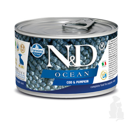 N&D DOG OCEAN Puppy Codfish & Pumpkin Mini 140g + Množstevná zľava zľava 15% 1+1 zadarmo