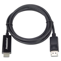 PremiumCord DisplayPort 1.2 na HDMI2.0 kábel pre rozlíšenie 4Kx2K@60Hz, 3m