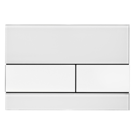 Ovládacie tlačidlo Tece Square sklo v bielej farbe 9240800