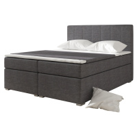 NABBI Anzia 160 čalúnená manželská posteľ s úložným priestorom sivá