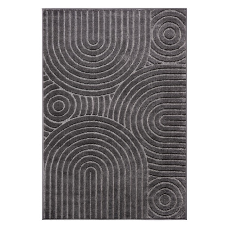 Antracitovosivý koberec 160x235 cm Iconic Wave – Hanse Home