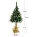 NABBI Christee 7 vianočný stromček na pni 220 cm zelená / biela